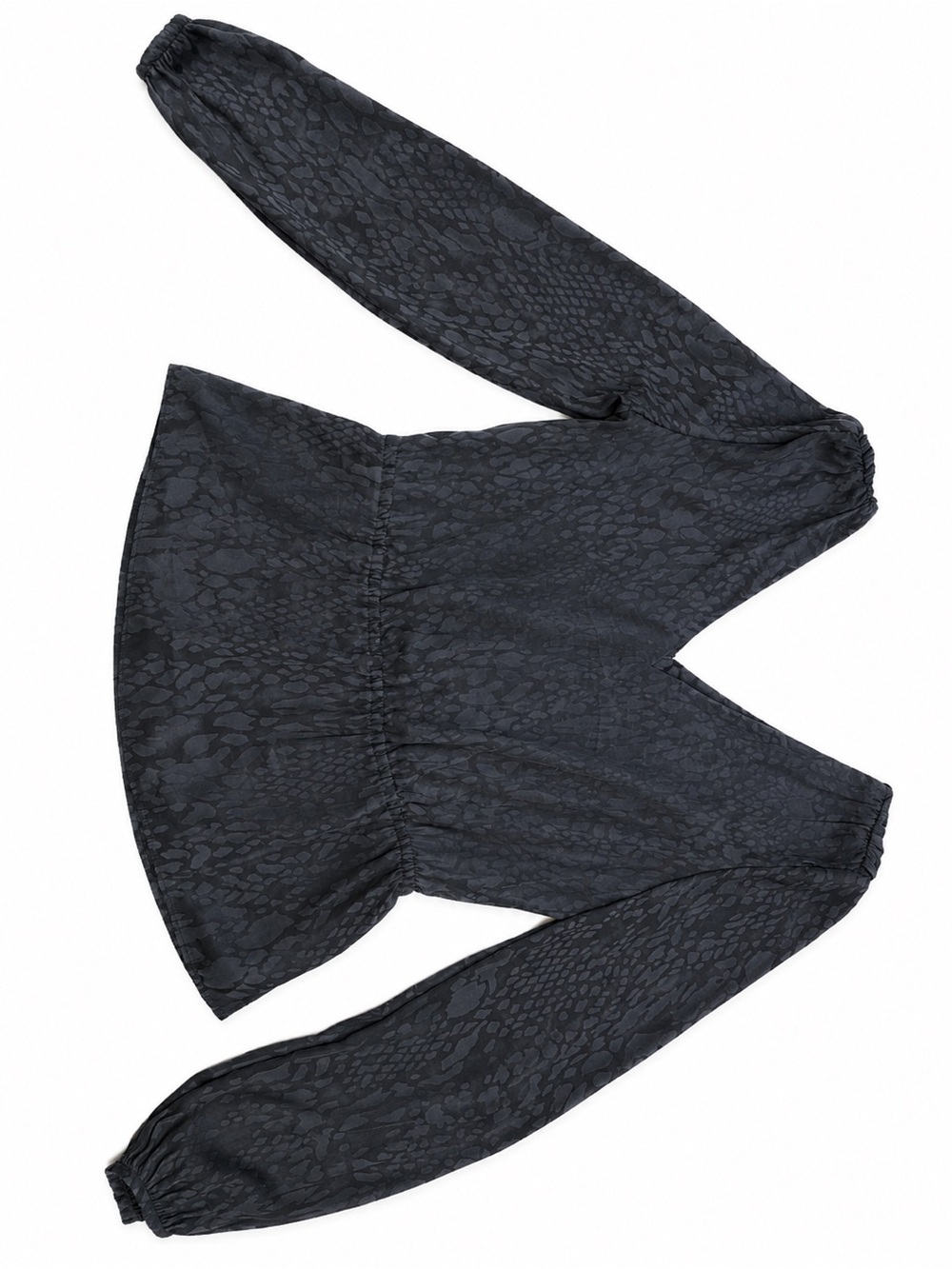 Banana Republic Whimsey Snake Print Peplum Blouse XS - Picture 6 of 6